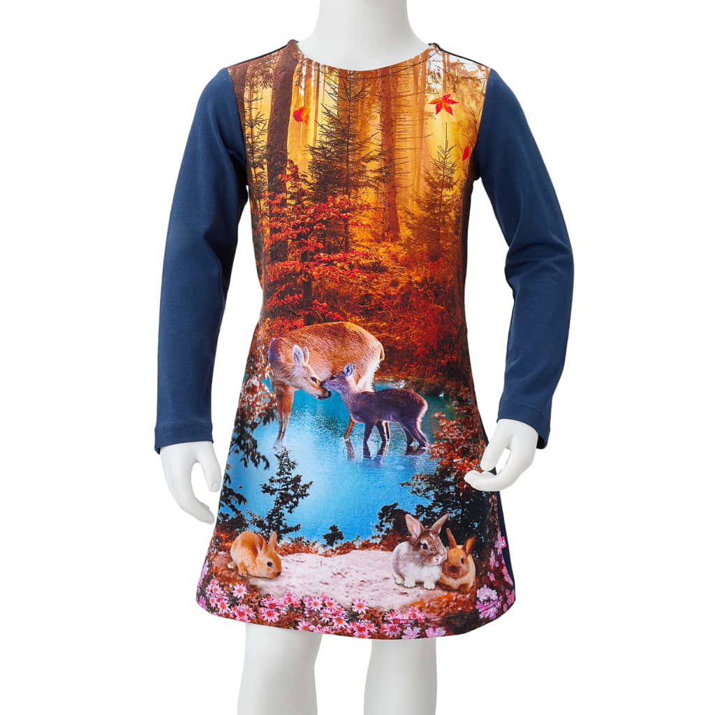 Kinderkleid Mit Langen Ärmeln 140
