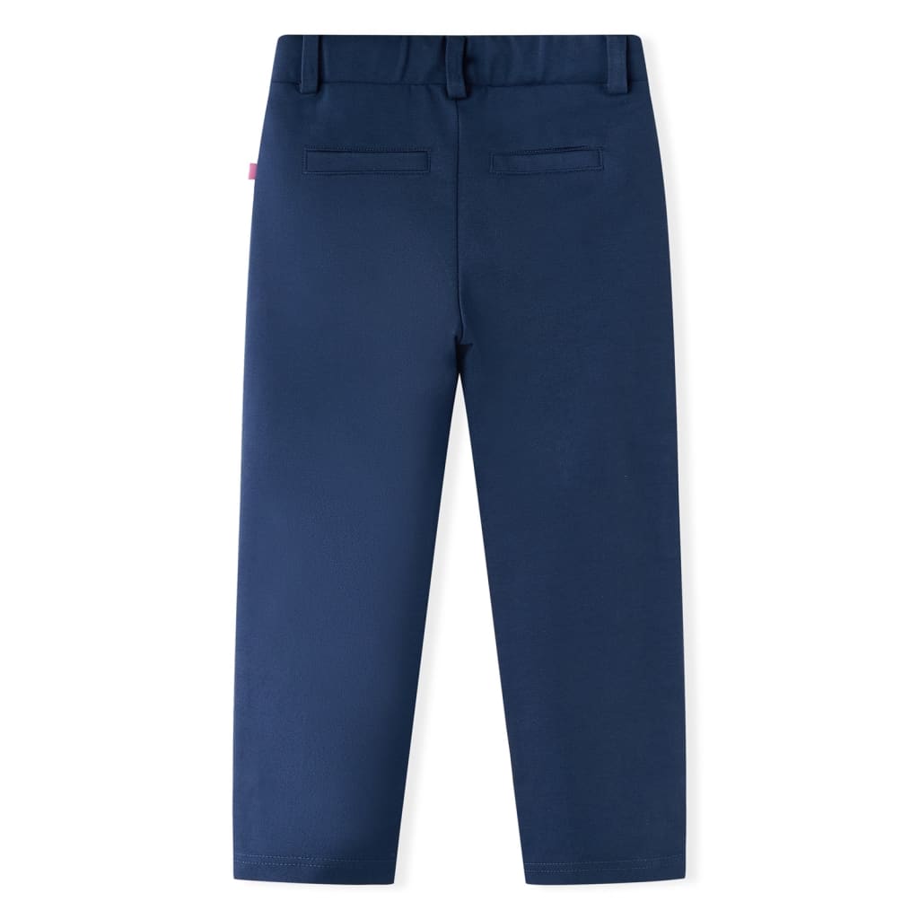 Kinderhose Mit Schwarzen Zierleisten Marineblau 116