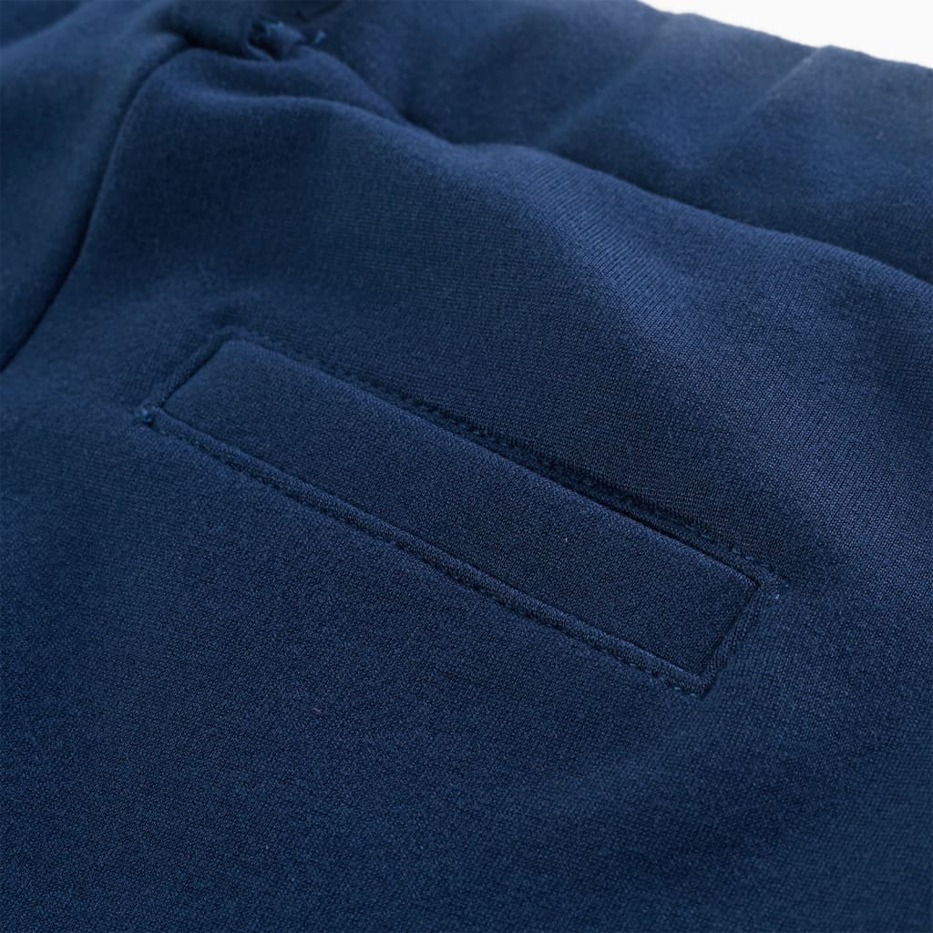 Kinderhose Mit Schwarzen Zierleisten Marineblau 116