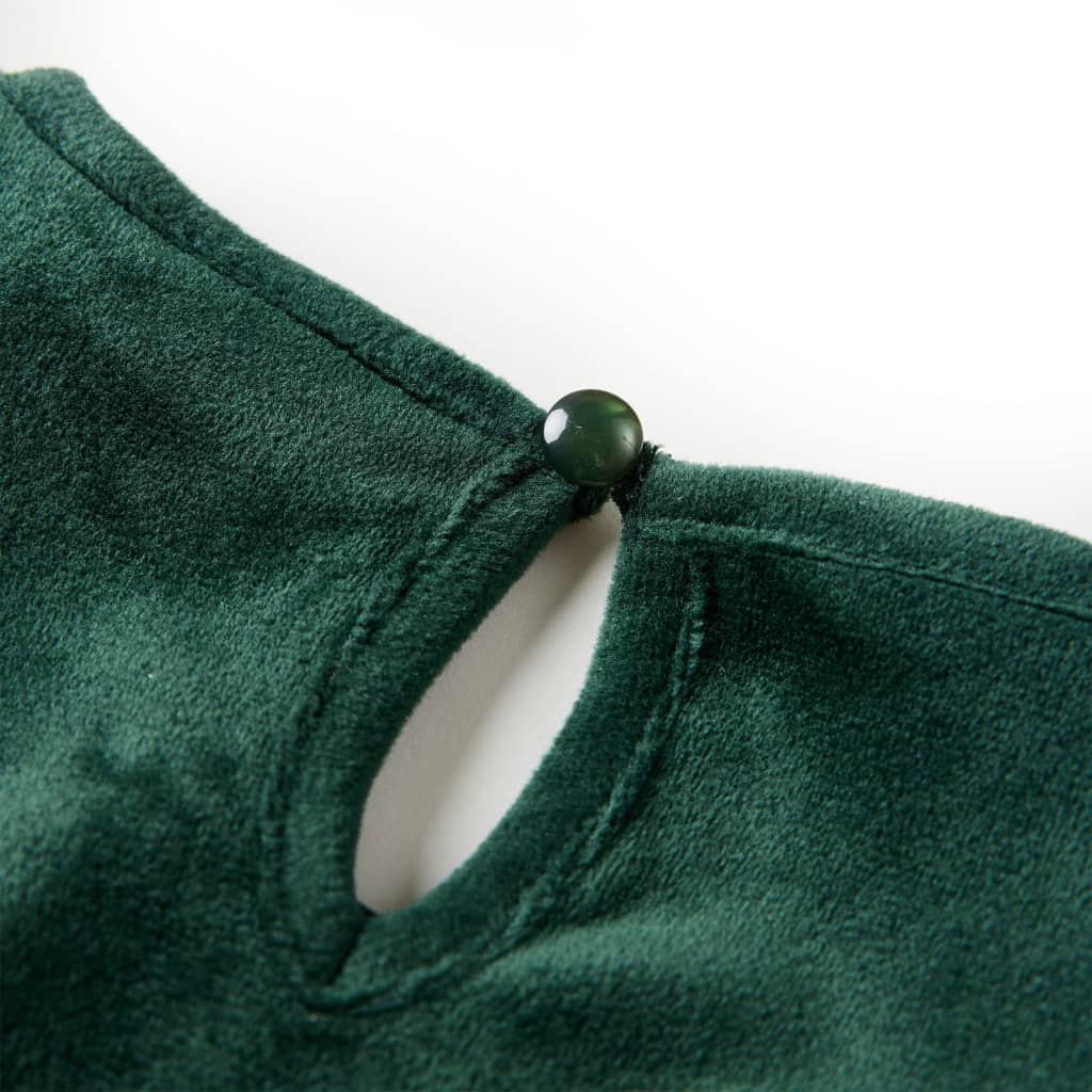 Kinderbluse Mit Rüschen Dunkelgrün 116