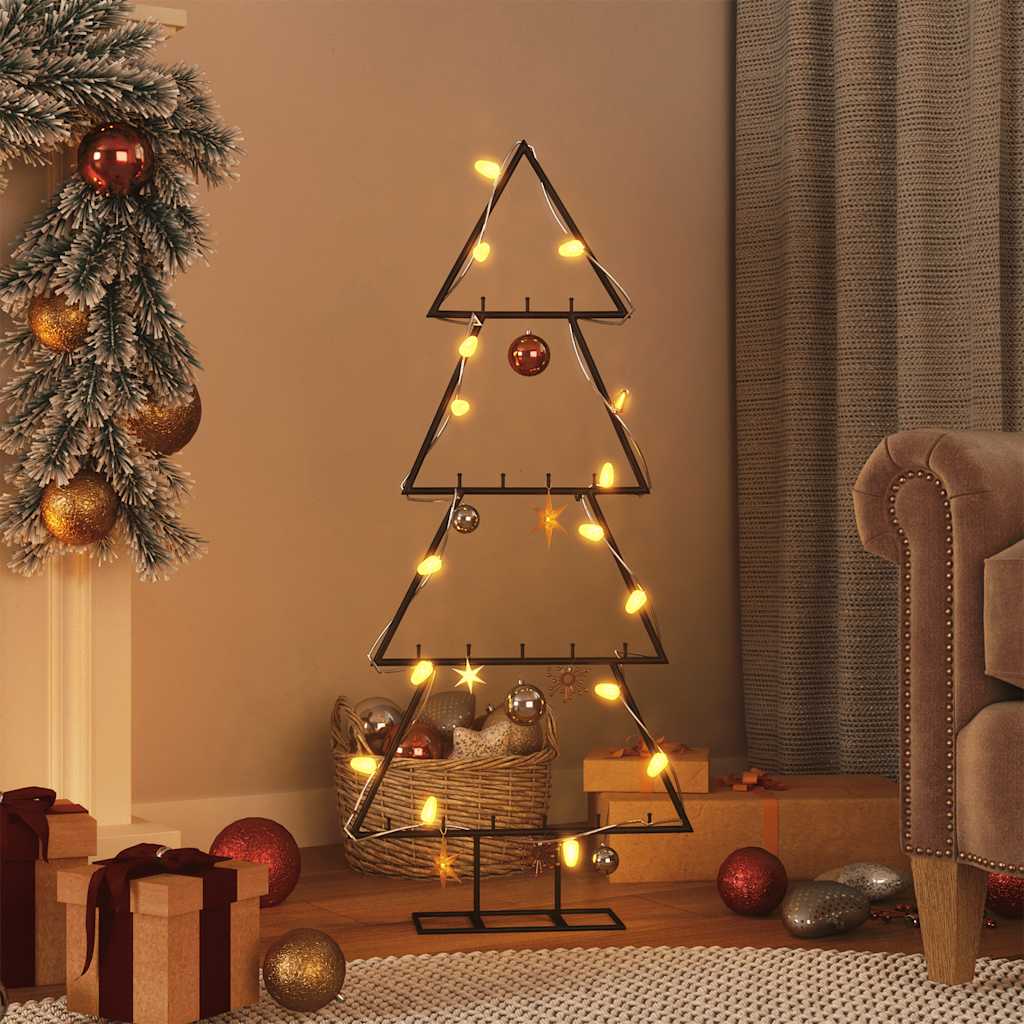 Metall-Weihnachtsbaum Für Dekorationen Schwarz Schwarz