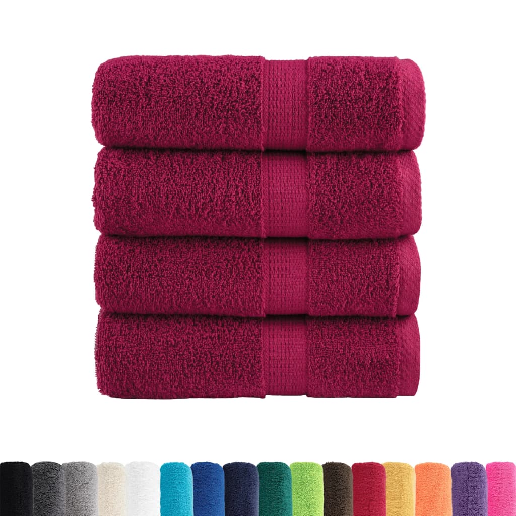 Premium-Waschtücher Solund 4 Stk. Bordeaux 600 G/M² Bordeauxrot