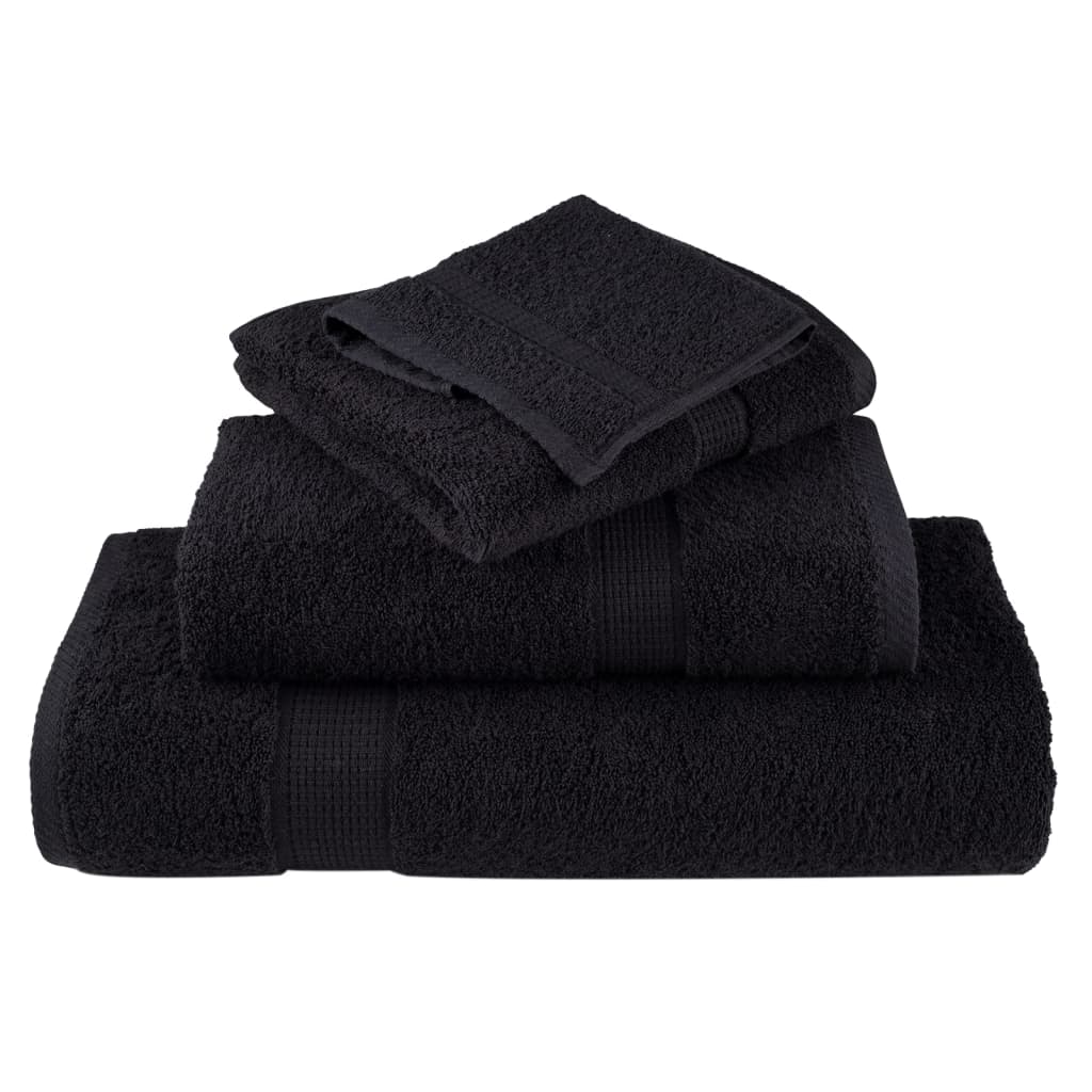 Premium-Handtücher Solund 2 Stk. 600 G/M² Schwarz
