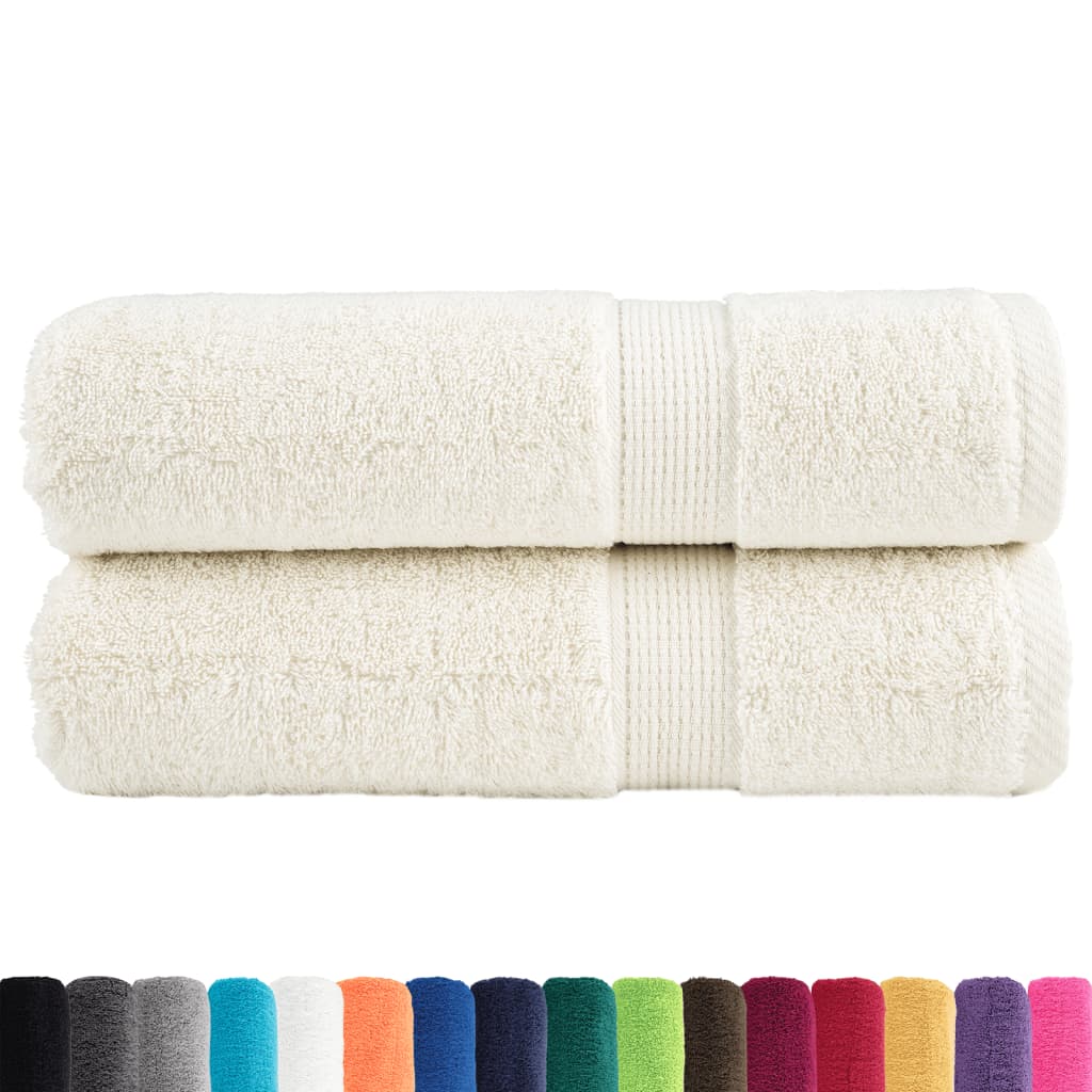 Premium-Duschtücher Solund 2 Stk. Weiß 600 G/M² Creme