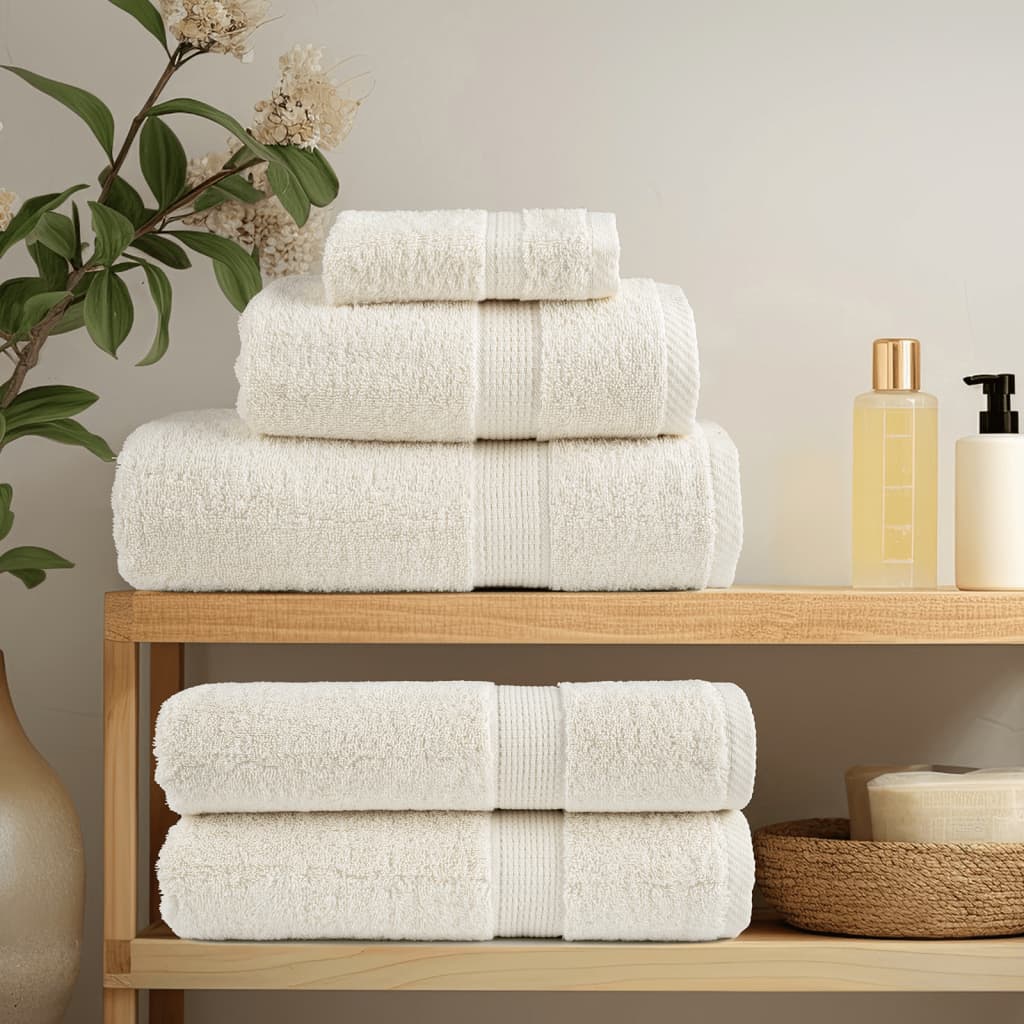 Premium-Duschtücher Solund 2 Stk. Weiß 600 G/M² Creme
