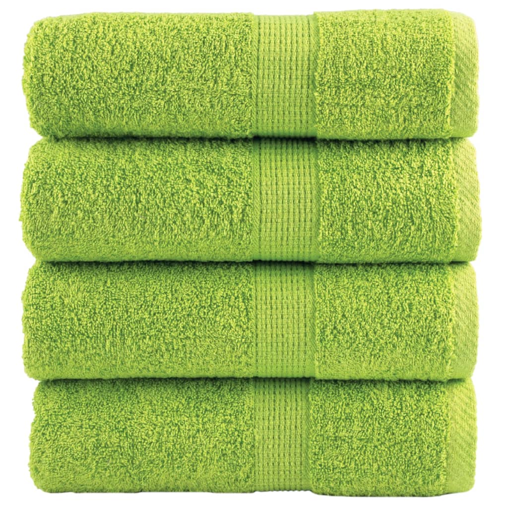 Premium Waschhandtücher Solund 4 Stück 600 G/M² Apfelgrün