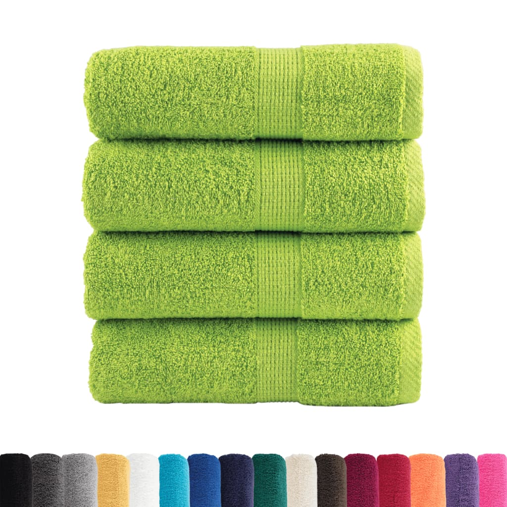 Premium Waschhandtücher Solund 4 Stück 600 G/M² Apfelgrün