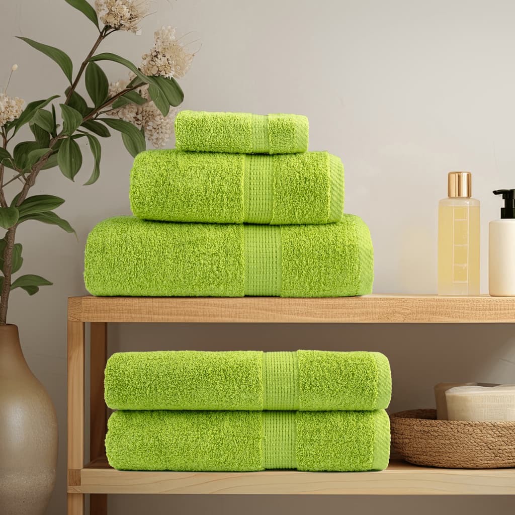 Premium Waschhandtücher Solund 4 Stück 600 G/M² Apfelgrün