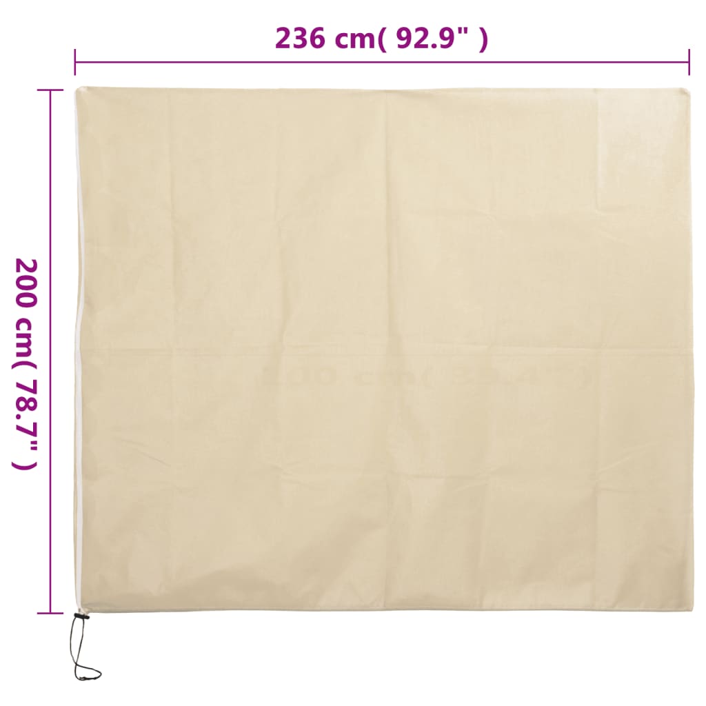 Wintervlies Mit Reißverschluss 70 G/M² 2,36X2 M Beige