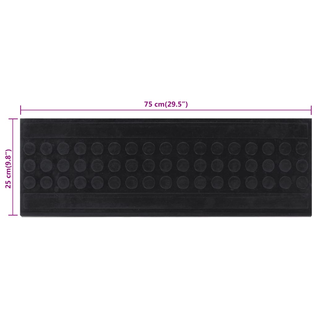 Stufenmatten 5 Stk. 25X75 Cm Gummi