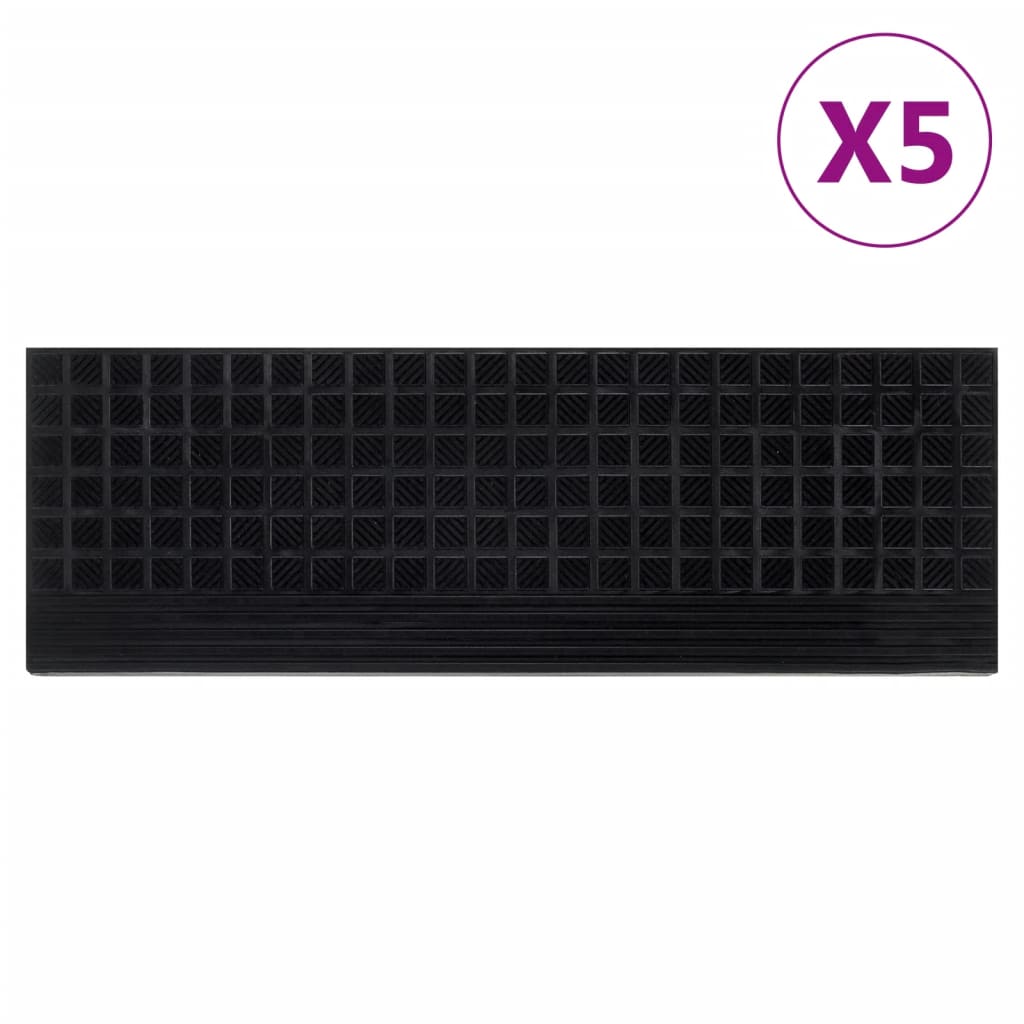 Stufenmatten 5 Stk. 25X75 Cm Gummi