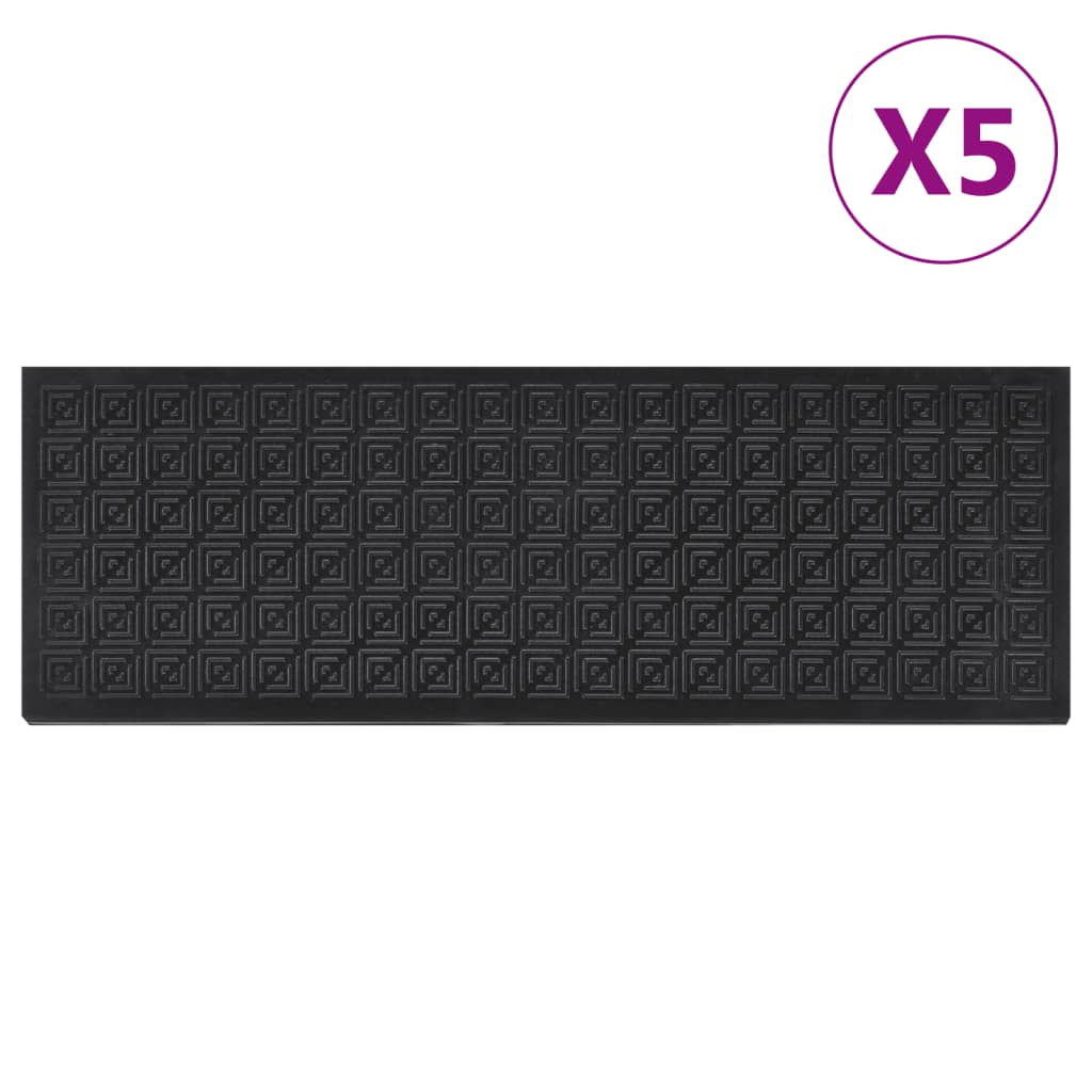 Stufenmatten 5 Stk. 25X75 Cm Gummi
