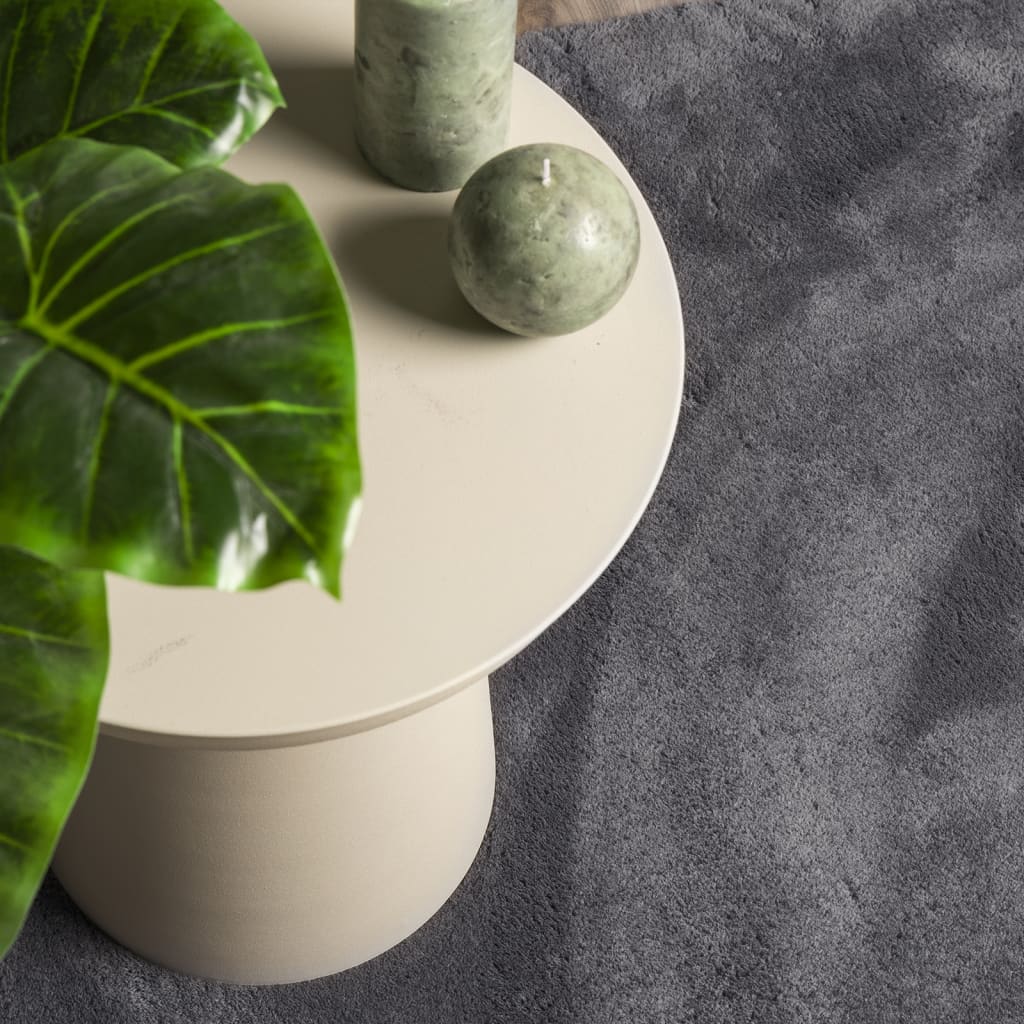 Teppich Huarte Kurzflor Weich Und Waschbar Anthrazit