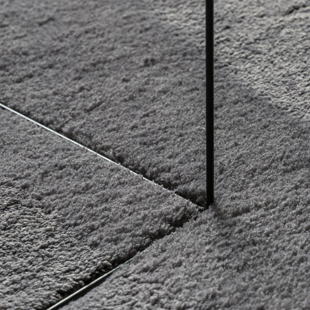 Teppich Huarte Kurzflor Weich Und Waschbar Anthrazit