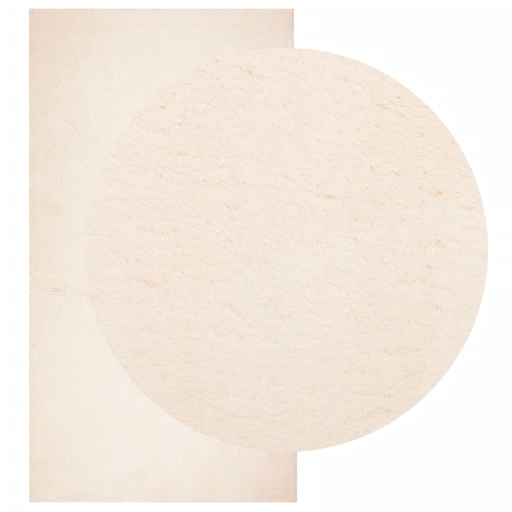 Teppich Huarte Kurzflor Weich Und Waschbar Beige