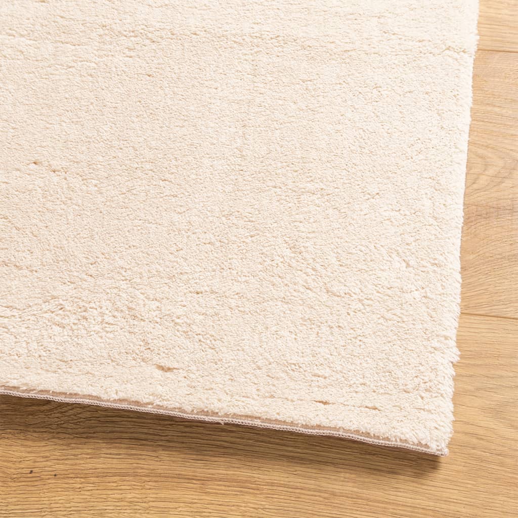 Teppich Huarte Kurzflor Weich Und Waschbar Beige