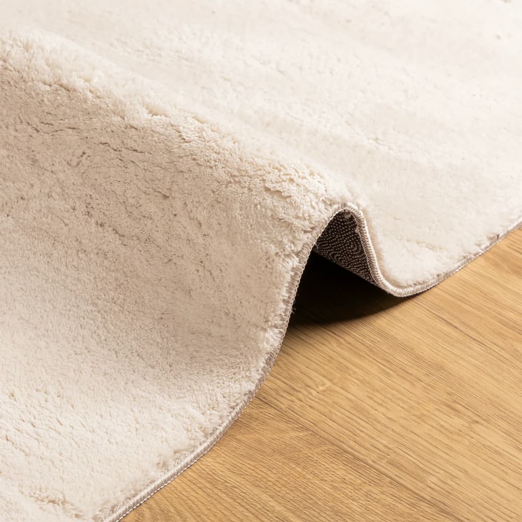 Teppich Huarte Kurzflor Weich Und Waschbar Beige