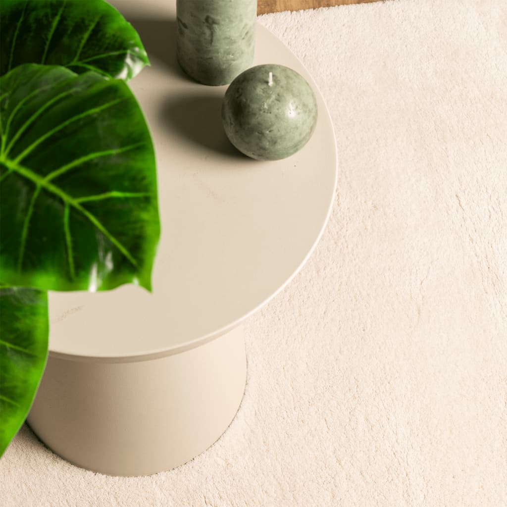 Teppich Huarte Kurzflor Weich Und Waschbar Beige
