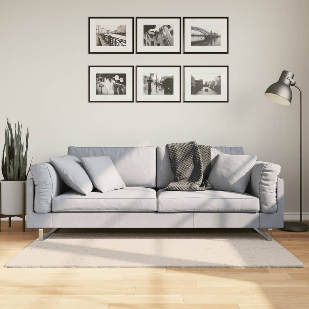 Teppich Huarte Kurzflor Weich Und Waschbar Beige