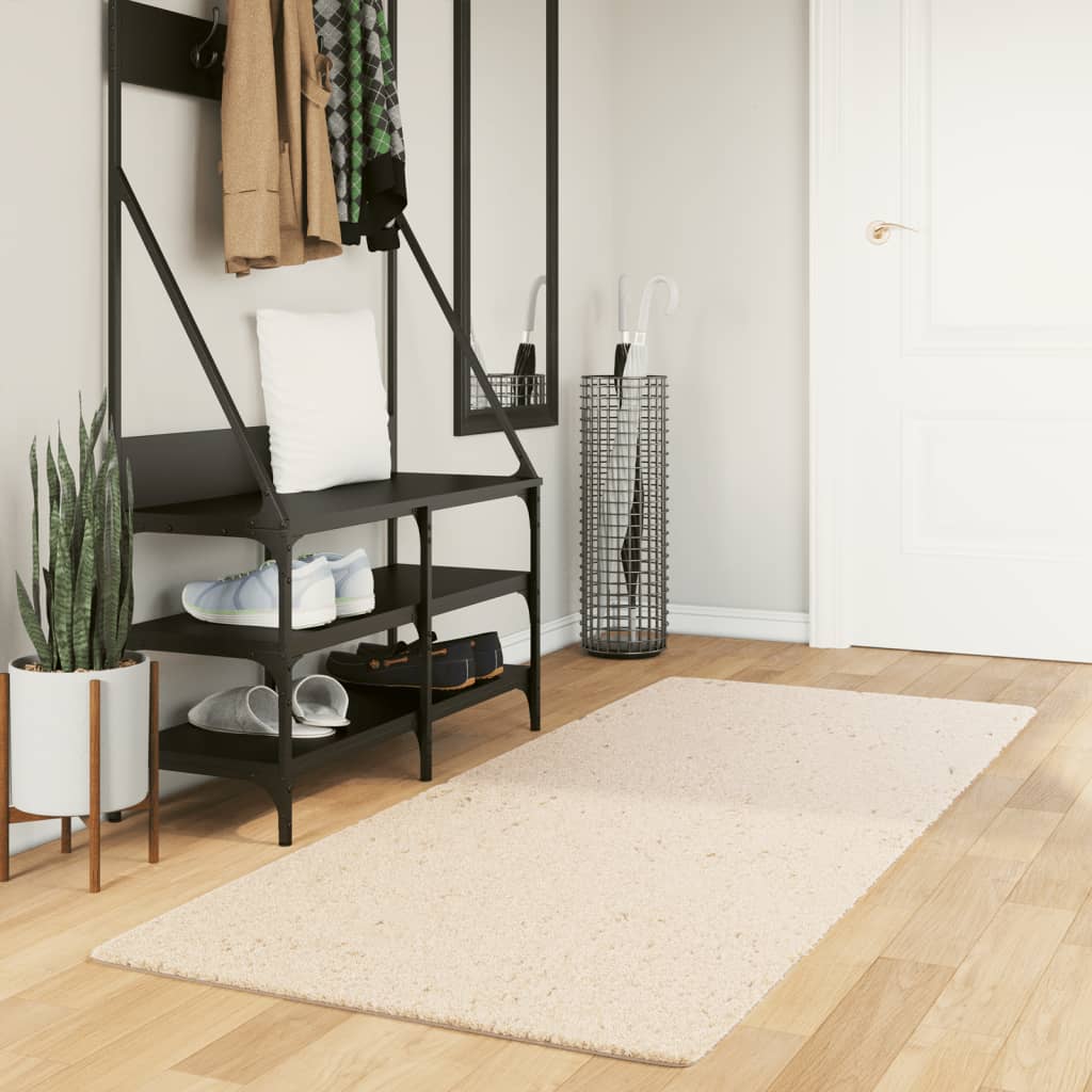 Teppich Huarte Kurzflor Weich Und Waschbar Beige