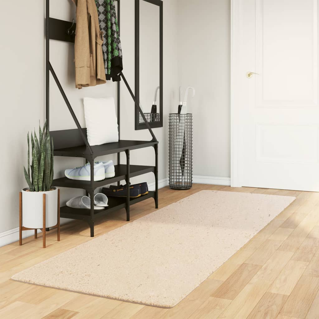 Teppich Huarte Kurzflor Weich Und Waschbar Beige