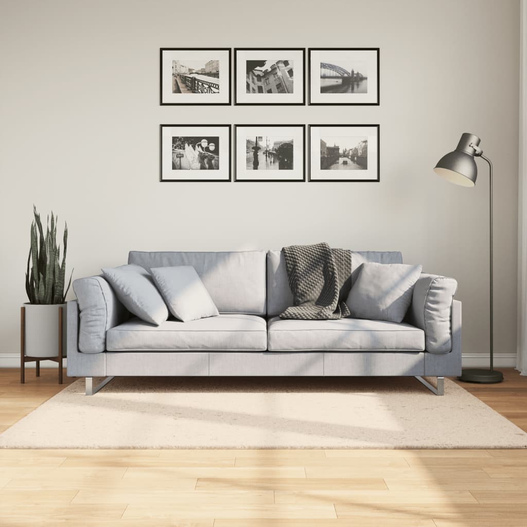 Teppich Huarte Kurzflor Weich Und Waschbar Beige