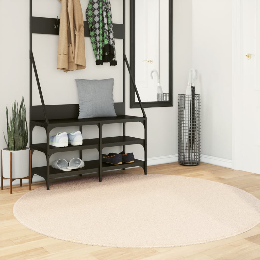 Teppich Huarte Kurzflor Weich Und Waschbar Beige