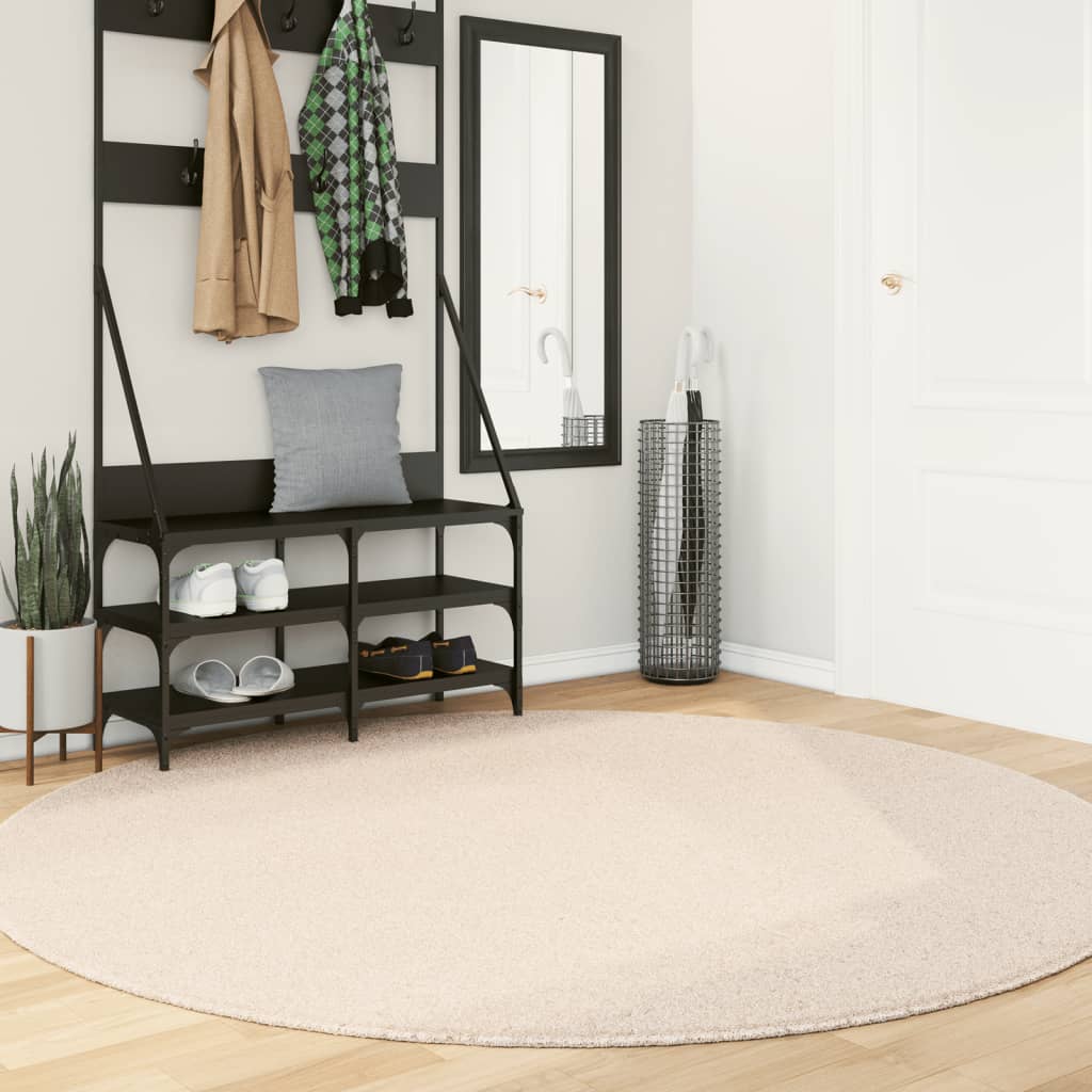 Teppich Huarte Kurzflor Weich Und Waschbar Beige