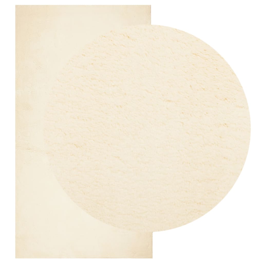 Teppich Huarte Kurzflor Weich Und Waschbar Creme