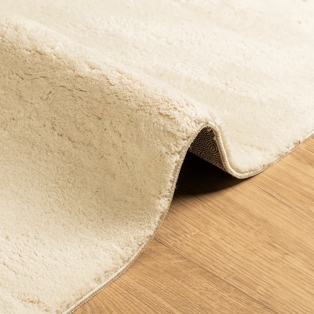 Teppich Huarte Kurzflor Weich Und Waschbar Creme