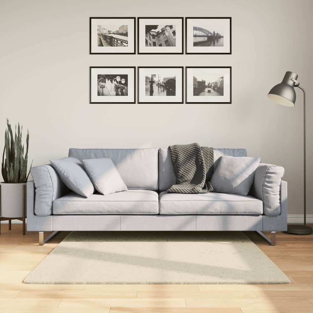 Teppich Huarte Kurzflor Weich Und Waschbar Creme