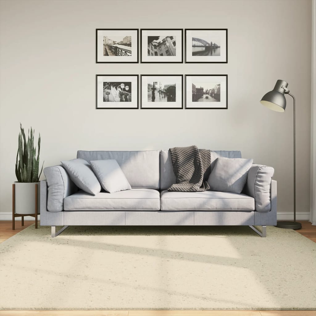 Teppich Huarte Kurzflor Weich Und Waschbar Creme