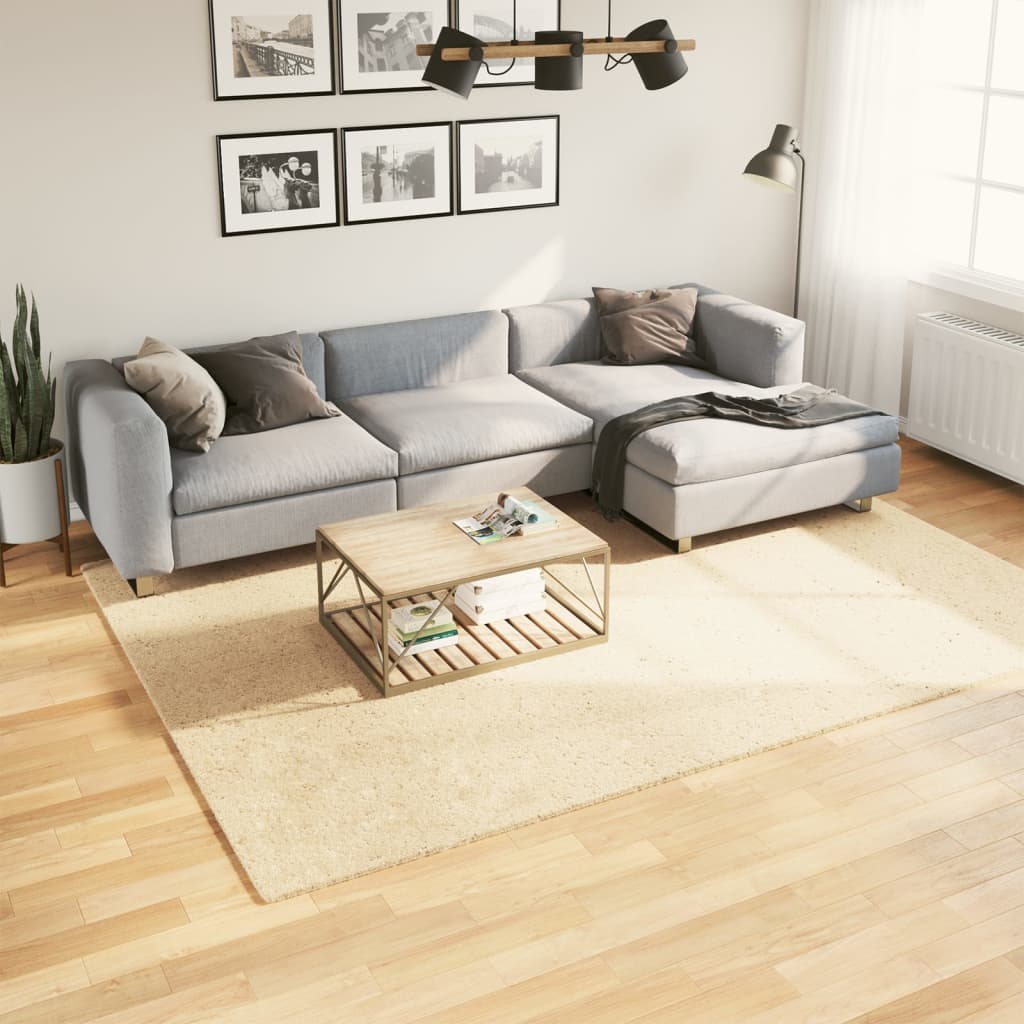 Teppich Huarte Kurzflor Weich Und Waschbar Creme