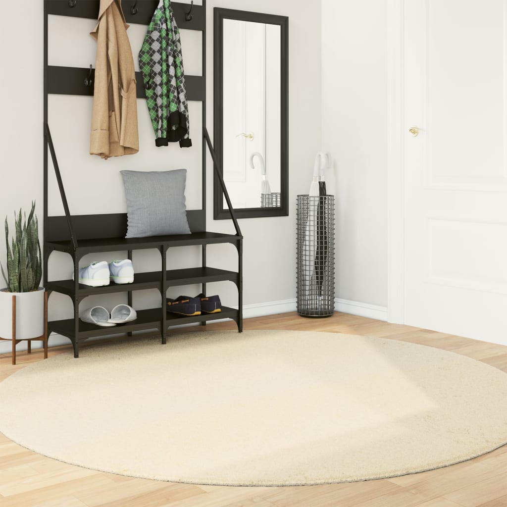 Teppich Huarte Kurzflor Weich Und Waschbar Creme