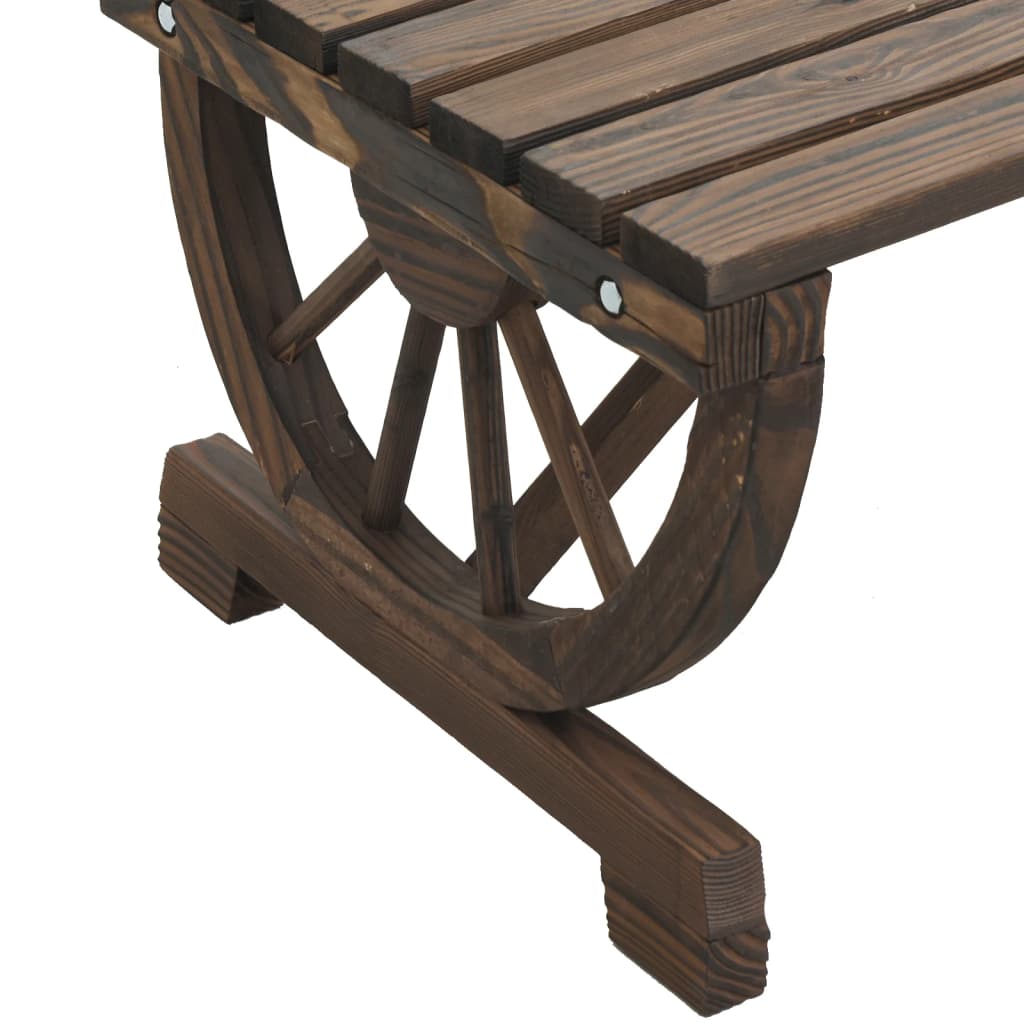 2-Tlg. Garten-Lounge-Set Massivholz Tanne Dunkelbraun