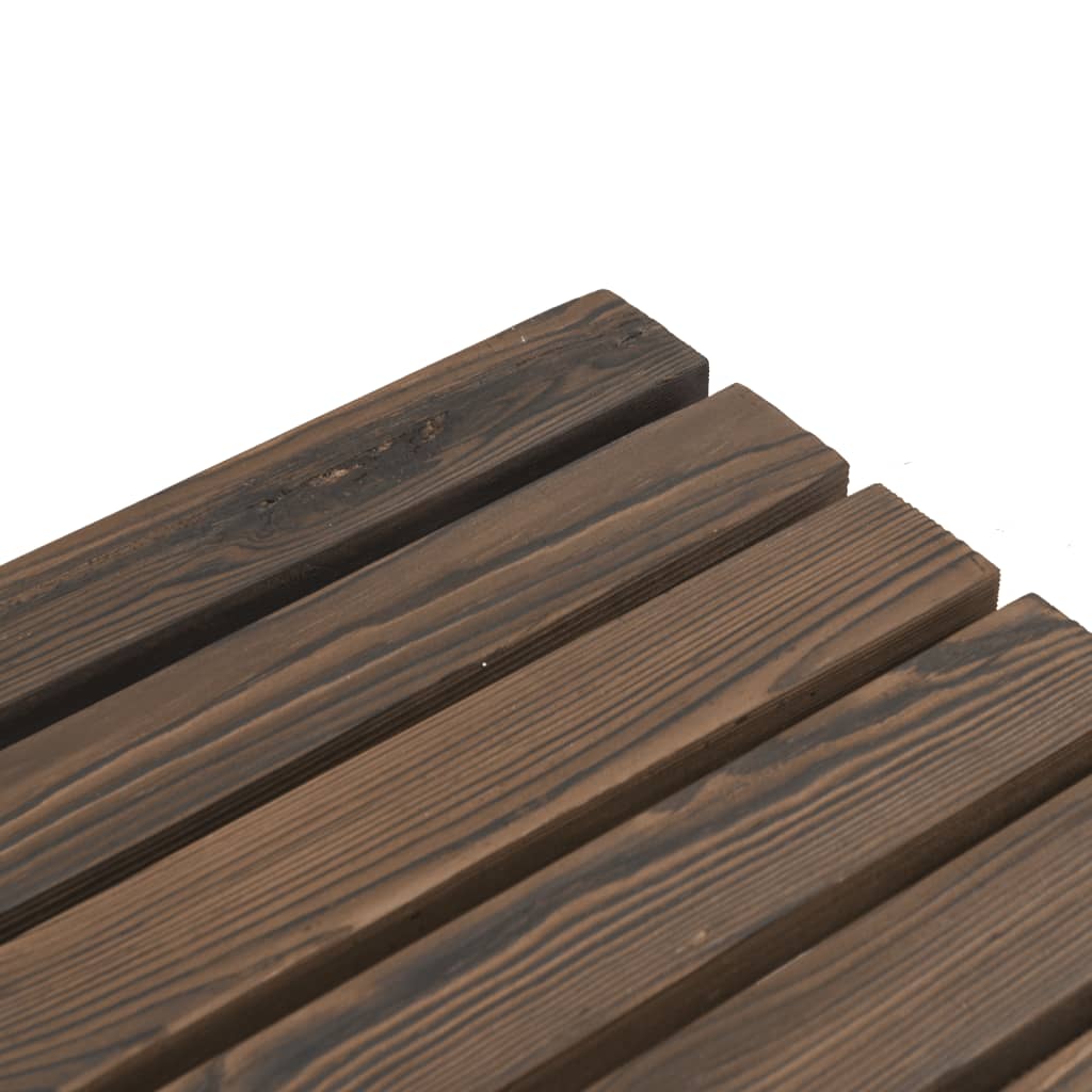 2-Tlg. Garten-Lounge-Set Massivholz Tanne Dunkelbraun
