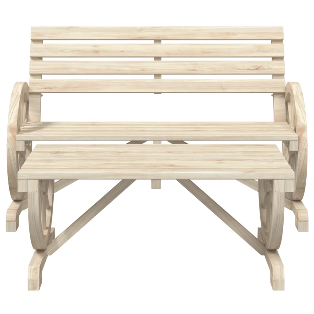2-Tlg. Garten-Lounge-Set Massivholz Tanne Braun