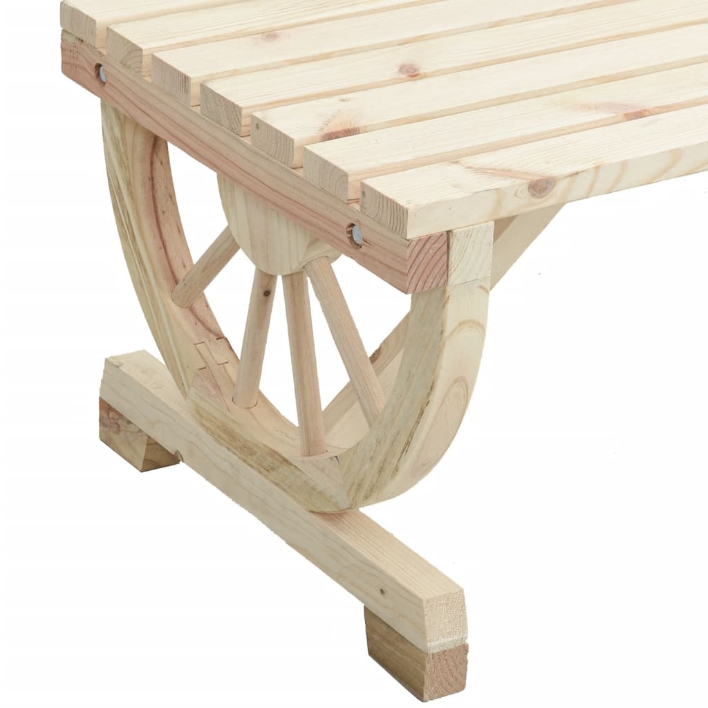 2-Tlg. Garten-Lounge-Set Massivholz Tanne Braun