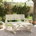 2-Tlg. Garten-Lounge-Set Massivholz Tanne Braun