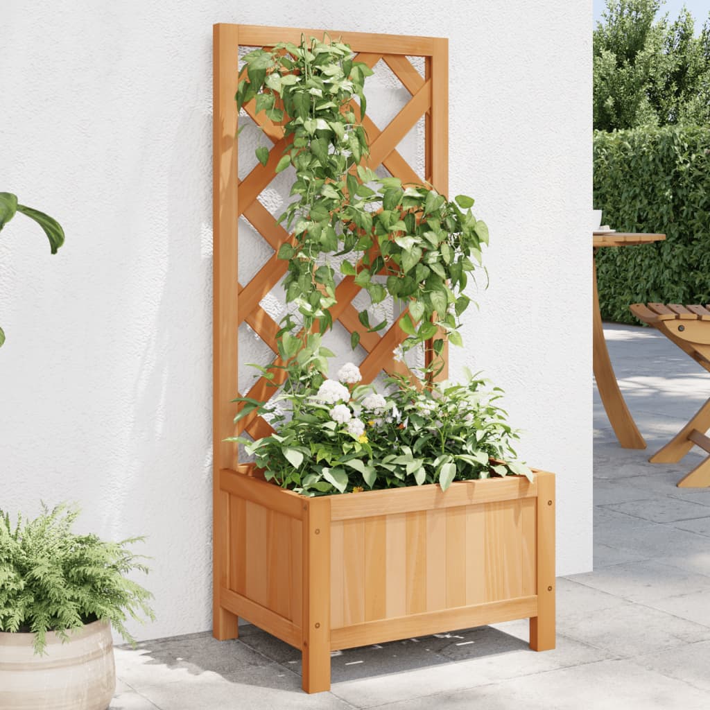 Garten-Spalier Mit Blumenkasten Tannenholz
