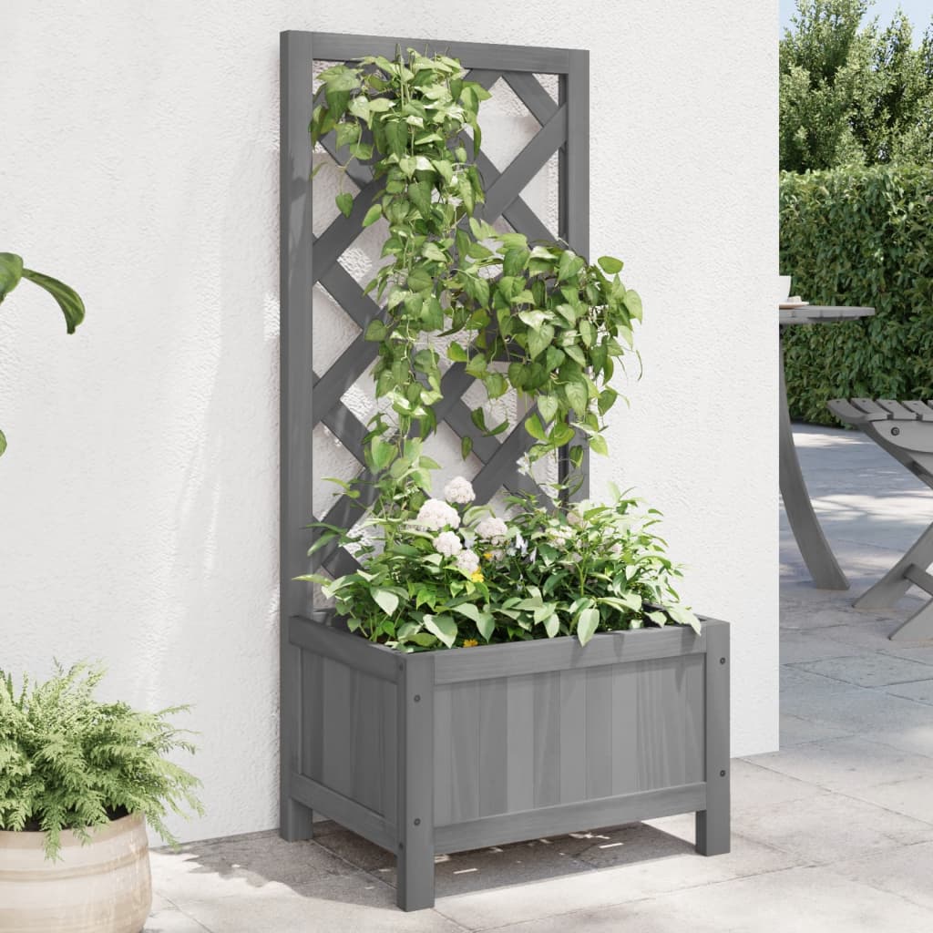 Garten-Spalier Mit Blumenkasten Tannenholz