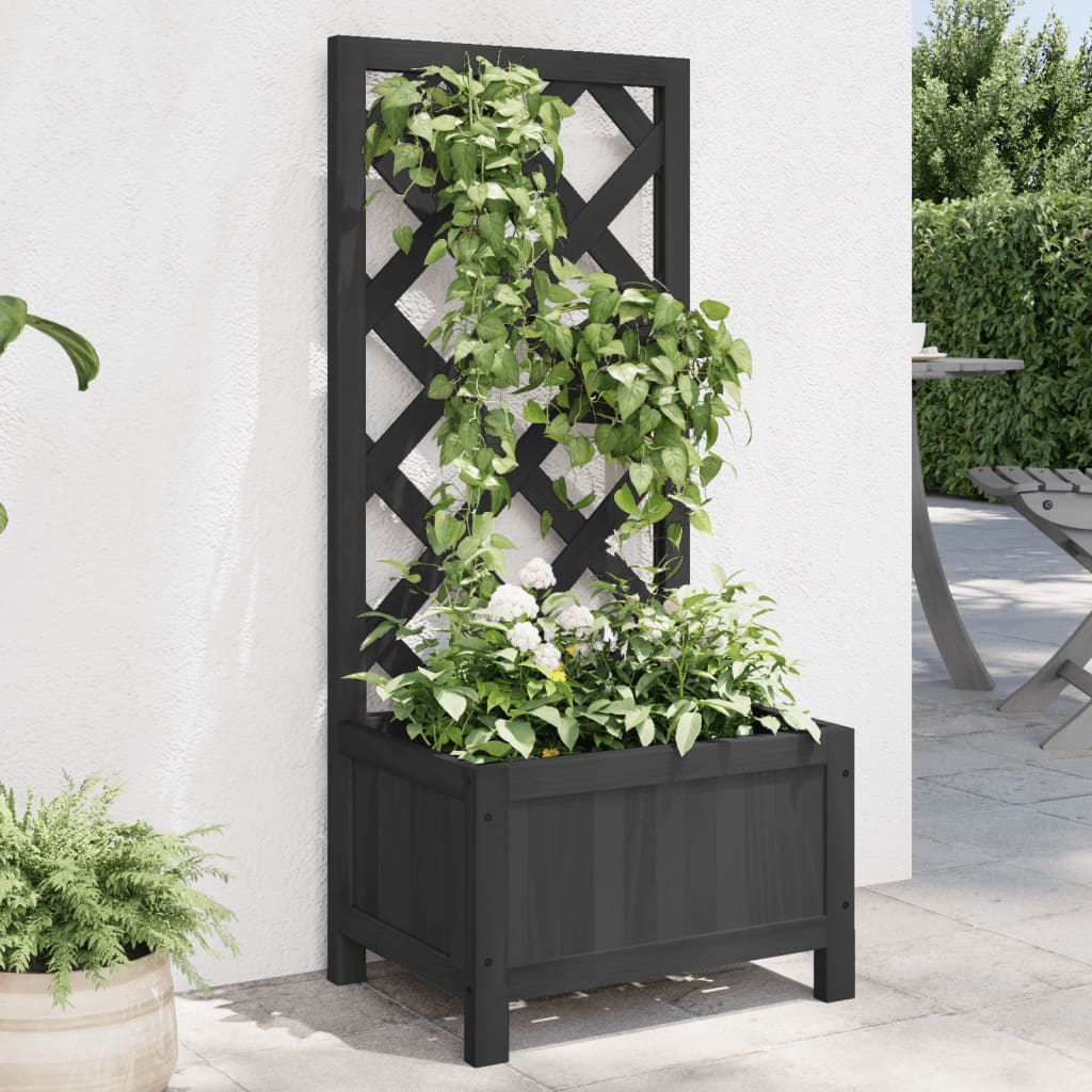 Garten-Spalier Mit Blumenkasten Tannenholz