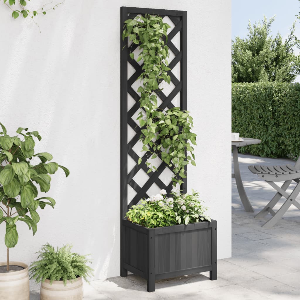 Garten-Spalier Mit Blumenkasten Tannenholz