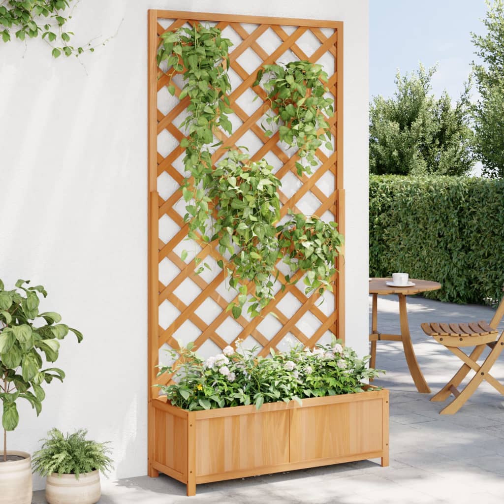 Garten-Spalier Mit Blumenkasten Tannenholz