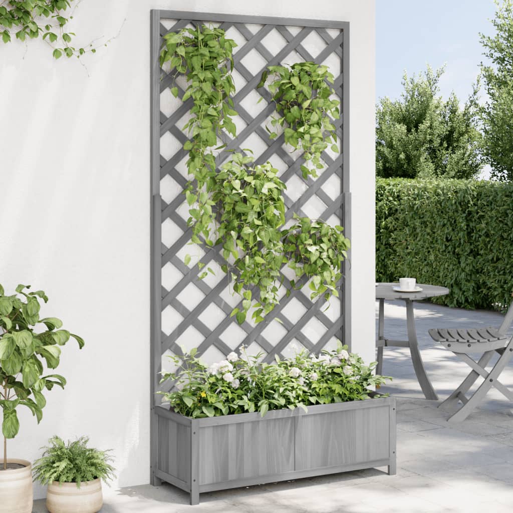 Garten-Spalier Mit Blumenkasten Tannenholz