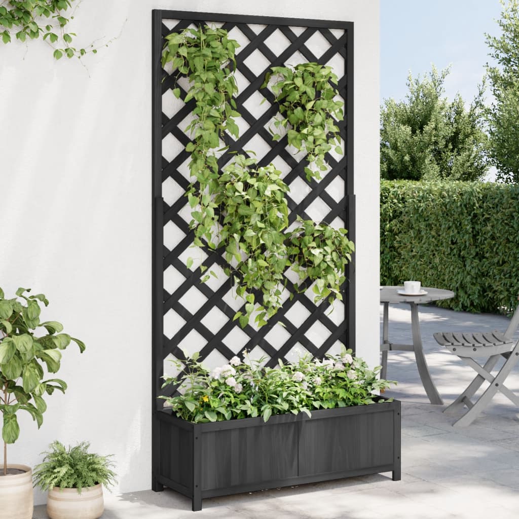 Garten-Spalier Mit Blumenkasten Tannenholz
