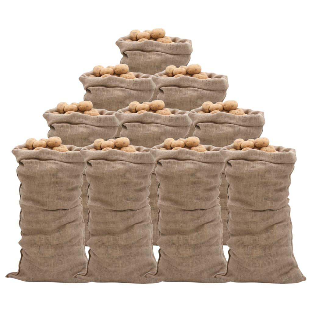 Jutesäcke 10 Stk. 100% Jute 220 G/M²