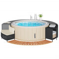 Whirlpool-Umrandung Poly-Rattan Und Massivholz Akazie