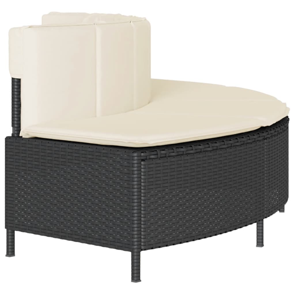 Whirlpool-Bänke Mit Auflagen 2 Stk. Poly Rattan