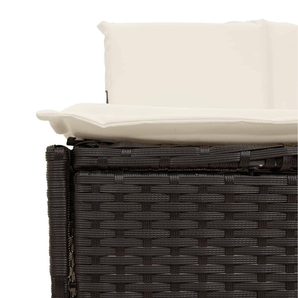 Whirlpool-Bänke Mit Auflagen 2 Stk. Poly Rattan